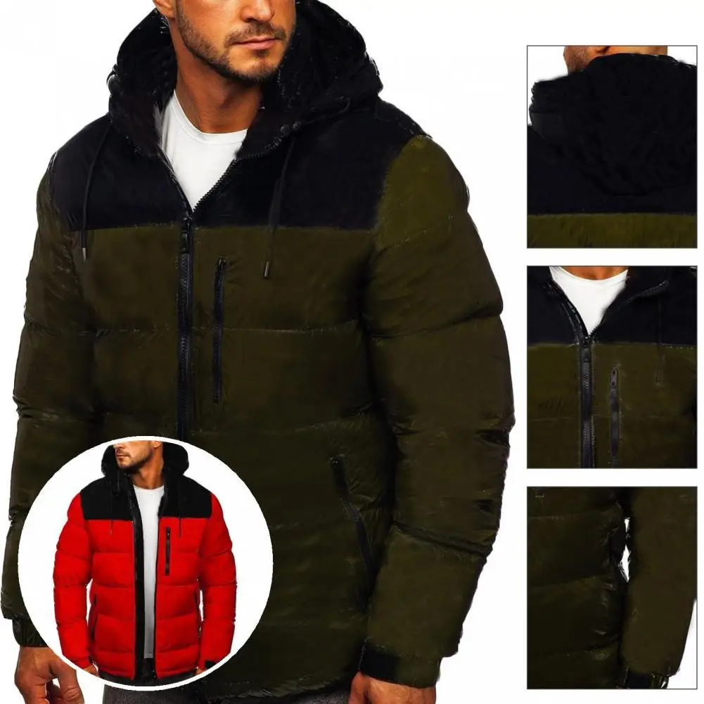 

Men Coat Great All Match Winter Coat Drawstring Long Sleeve Winter Jacket