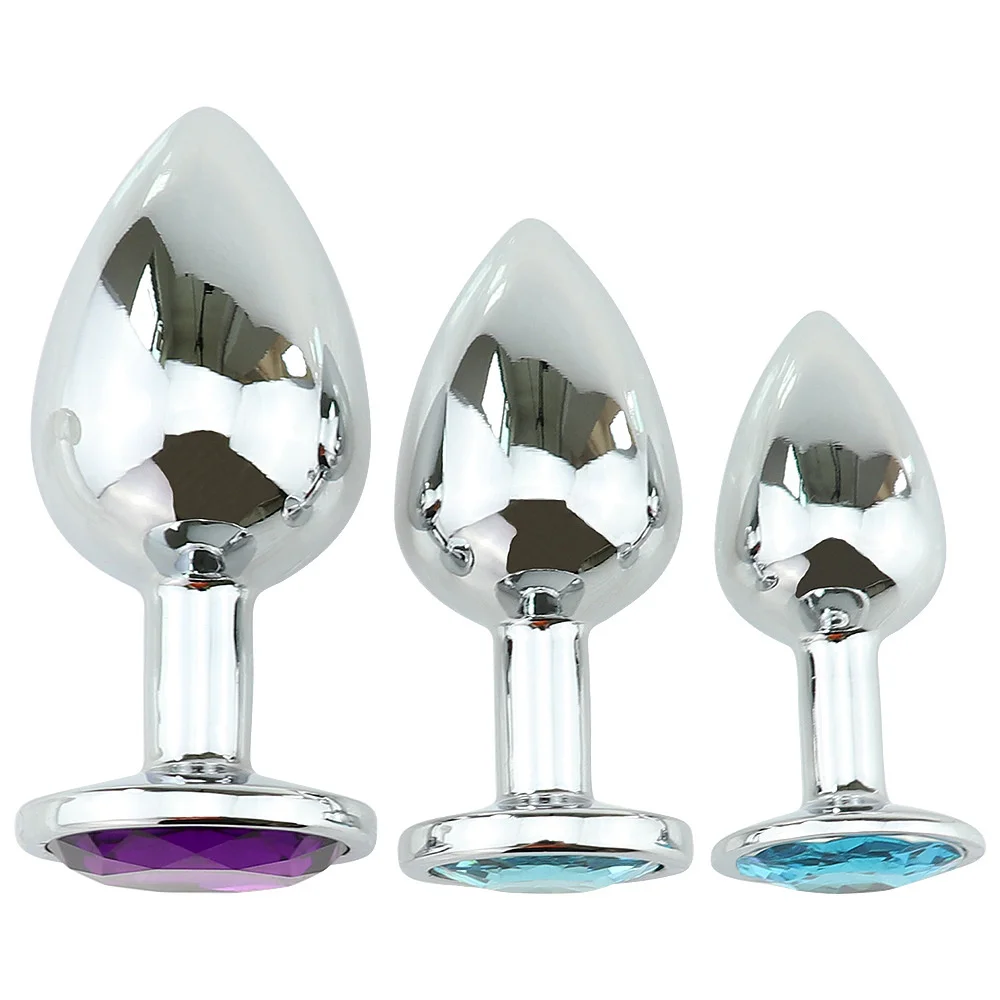 4pcs/set Stainless Steel Anal Plug Crystal Jewelry Round Butt Stimulator Sex Toys Dildo for Adult Game Bdsm Slave | Красота и
