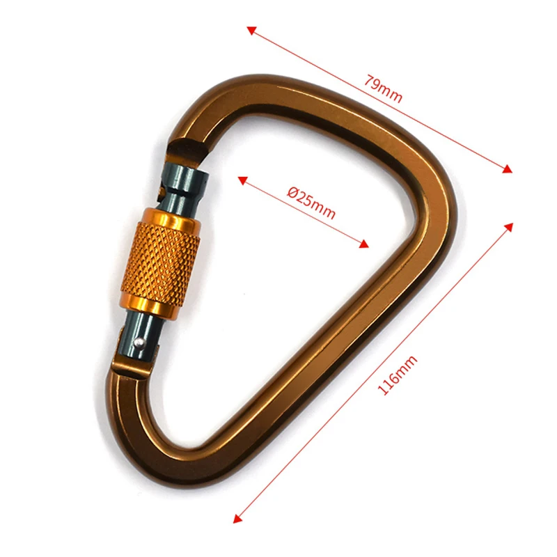 Профессиональный альпинистский Карабин D образной формы 25KN крючки для ключей из