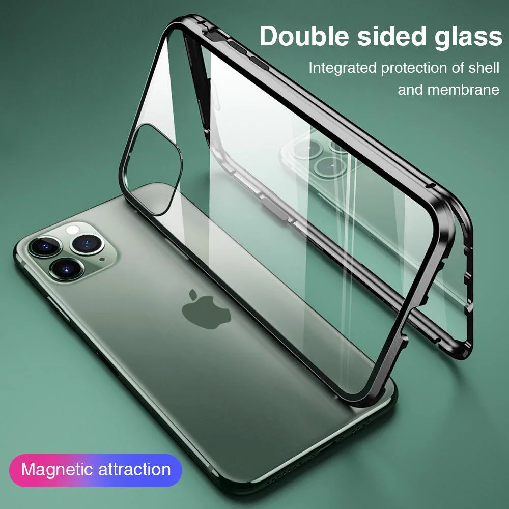 Двухсторонний Магнитный чехол для iPhone 12pro MAX 13 11 XR XS X 8 7 6s Plus стеклянный телефона 12 |