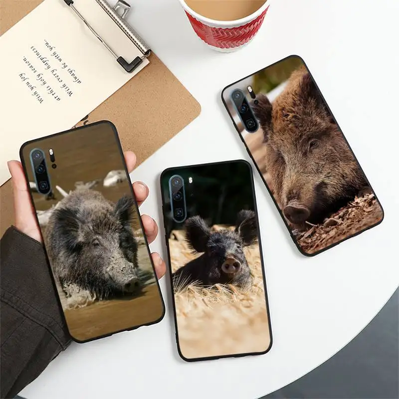 

Horror Animal Wild Boar Phone Case For Huawei honor Mate P 10 20 30 40 i 9 8 pro x Lite smart 2019 nova 5t
