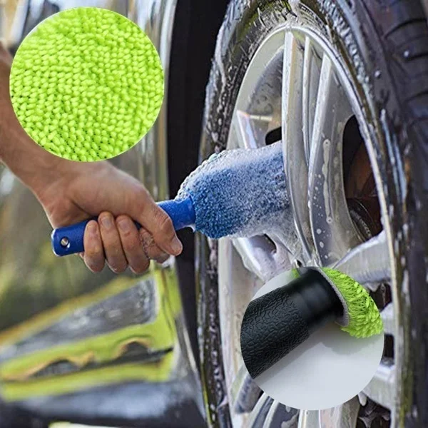 

Car Upgraded version Lengthened Car maintenance Rim Cleaning Brush Car Wash Beauty Microfiber Wheel Rim Detailing Brush