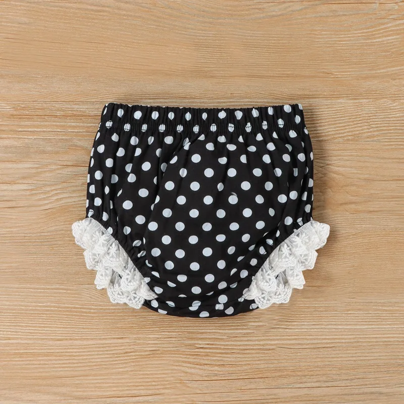 

2021 Fashion Newborn Toddler Baby Girls Clothes Sets Dot Print Sleeveless Romper Tops Triangle Shorts Summer 2pcs Outfit Set