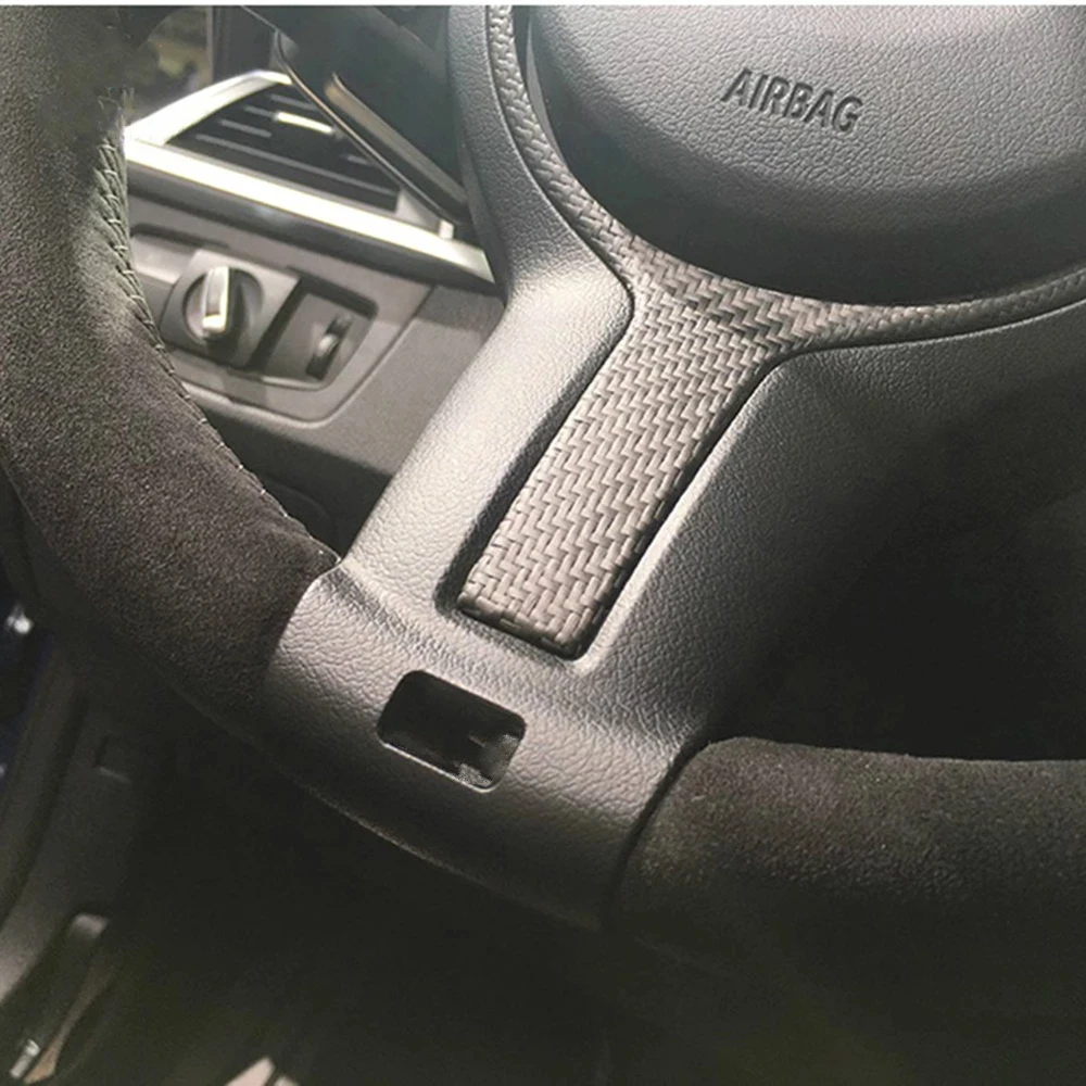

Carbon Fiber Steering Wheel Trim M-sport for BMW F20 F22 F30 F31 F32 F33 F36 F10 F06 F12 F13 F15 F16 Alcantara +Matte