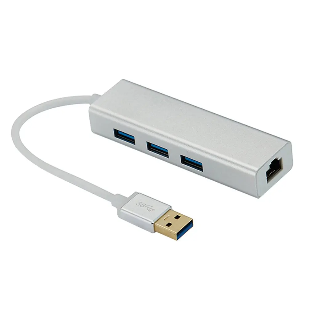 

Практичный сетевой адаптер с 3 портами USB 3,0 Gigabit Ethernet Lan RJ45 концентратор до 1000 Мбит/с для Mac ПК Высокая производительность