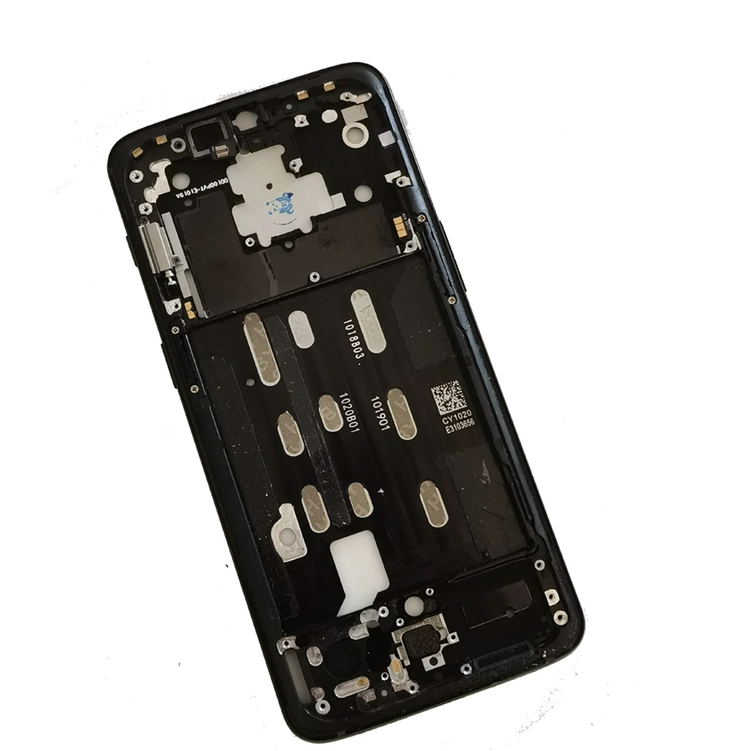 Cubierta de Marco medio para m&oacute;vil OnePlus 6 6T, carcasa frontal, carcasa de tel&eacute;fono, pantalla LCD, bisel, marco de placa frontal de repuesto-1