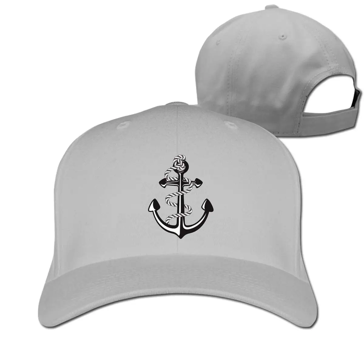 Темно-синяя черная регулируемая Бейсболка унисекс с якорем шляпа от солнца