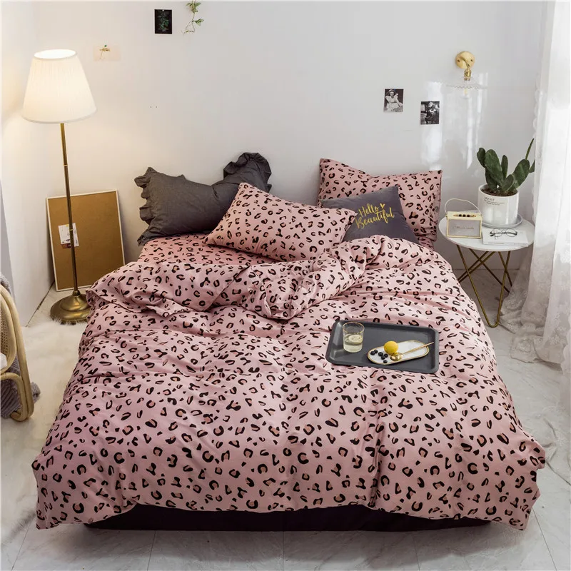 

New 3D Printed Leopard Bedding Set Luxury Duvet Cover Set With Pillowcase Adults Home Textiles White Bed Linen 2/3pcs