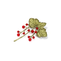 plant style corsage temperament niche restoring ancient ways new design pin gooseberry brooch