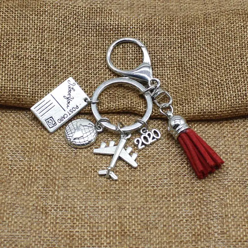 Personality charm tassel keychain. Aircraft keychain 2020 wherever travel pendant friendship best friend jewelry Di | Украшения и