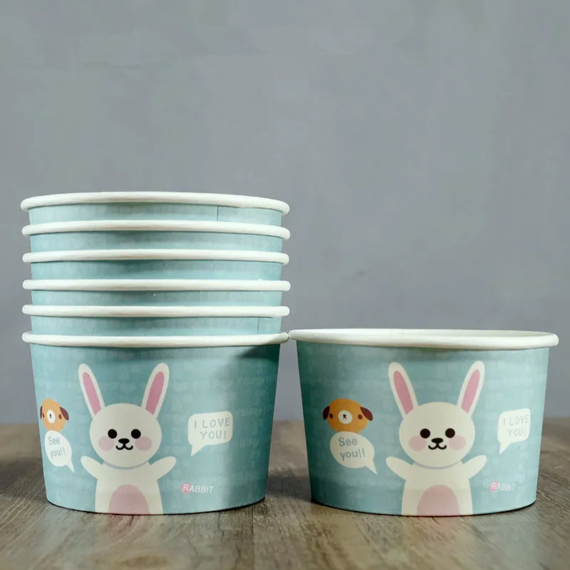 50 шт. одноразовая Толстая бумажная миска для вечерние Ринок разноцветная чашка