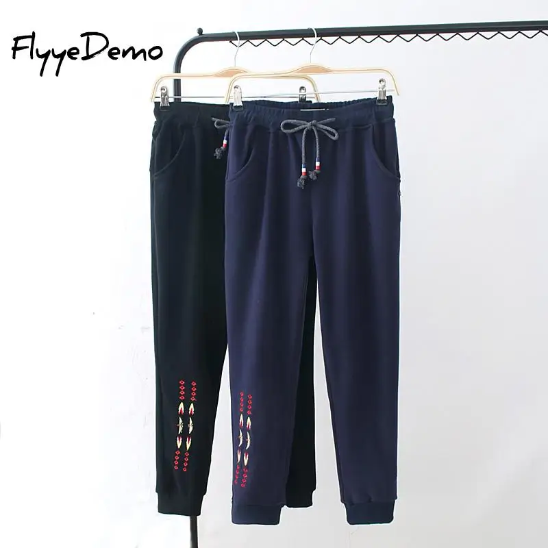 Большие зимние шаровары теплые штаны для женщин 2020 повседневные брюки женские