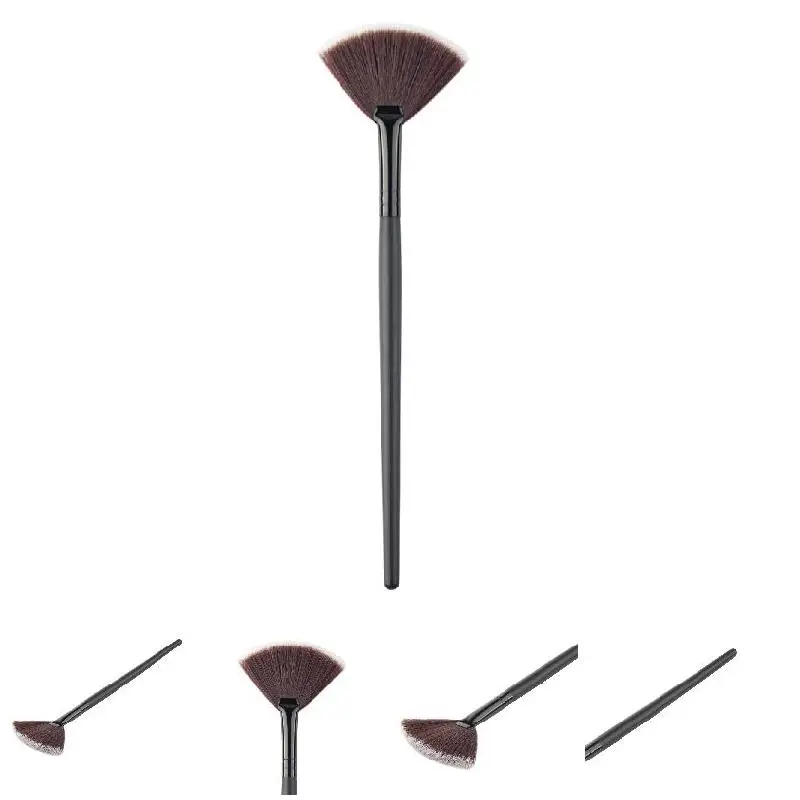 Лидер продаж тонкая кисть в форме веера для нанесения пудры консилера растушевки