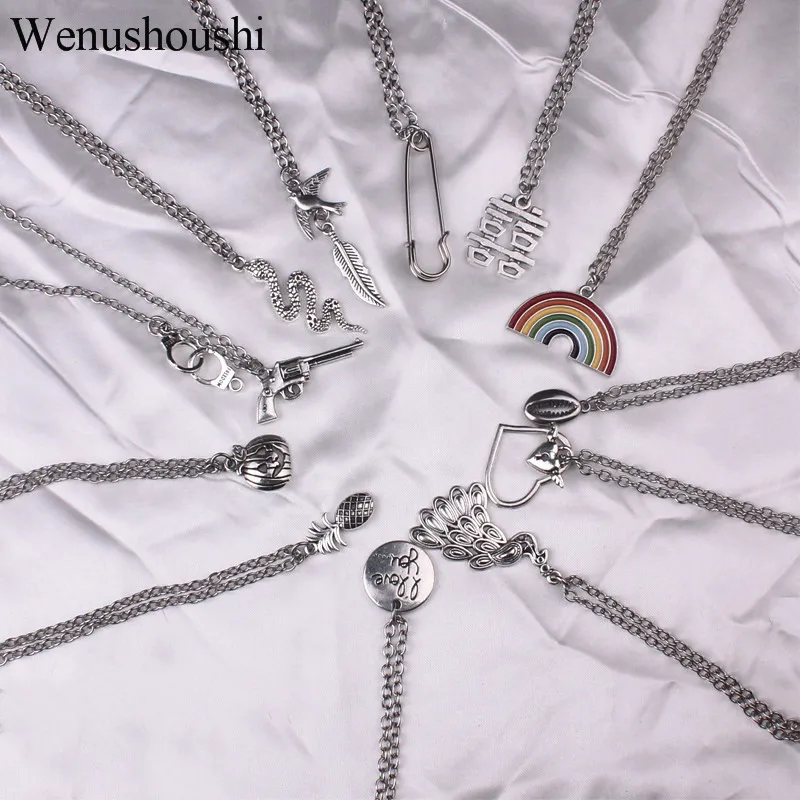 Винтажная цепочка из цинкового сплава шикарное готическое ожерелье в виде змеи