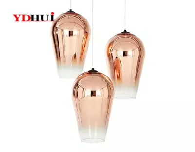 Современная стеклянная Подвесная лампа с градиентом светодиодный потолочный