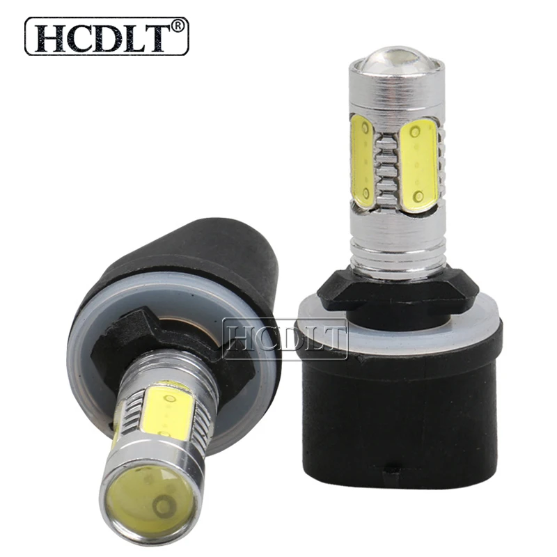 HCDLT 2 шт. работающего на постоянном токе 12 В в 7 5 W H27 880 COB светодиодный автомобиль