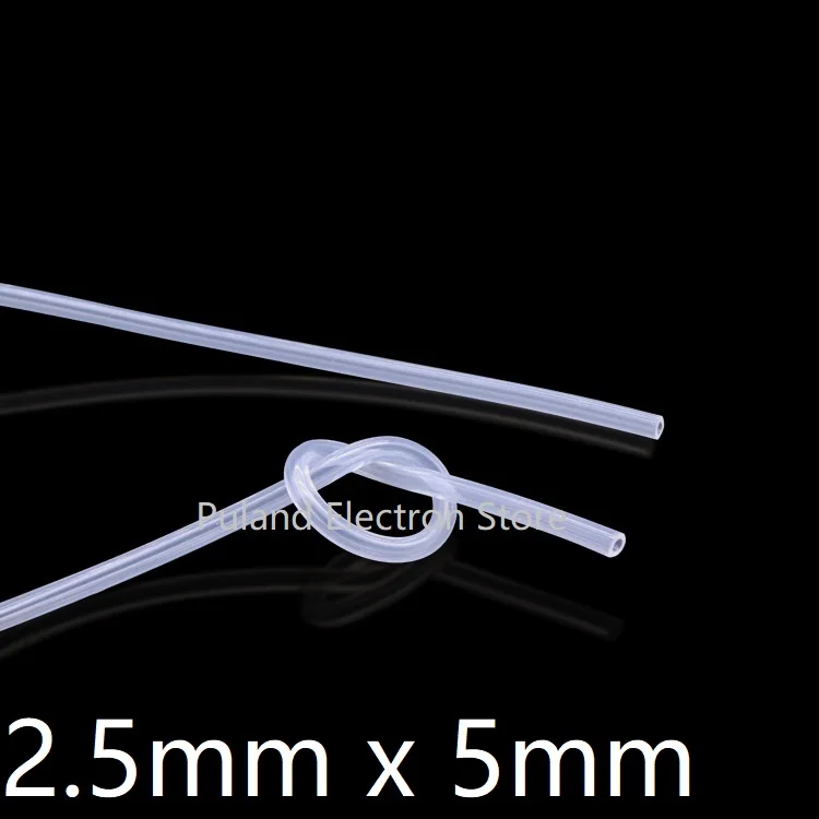 

2.5x5 Silicone Tubing ID 2.5mm OD 5mm Food Grade Flexible Drink Tubing Pipe Temperature Resistance Nontoxic Transparent