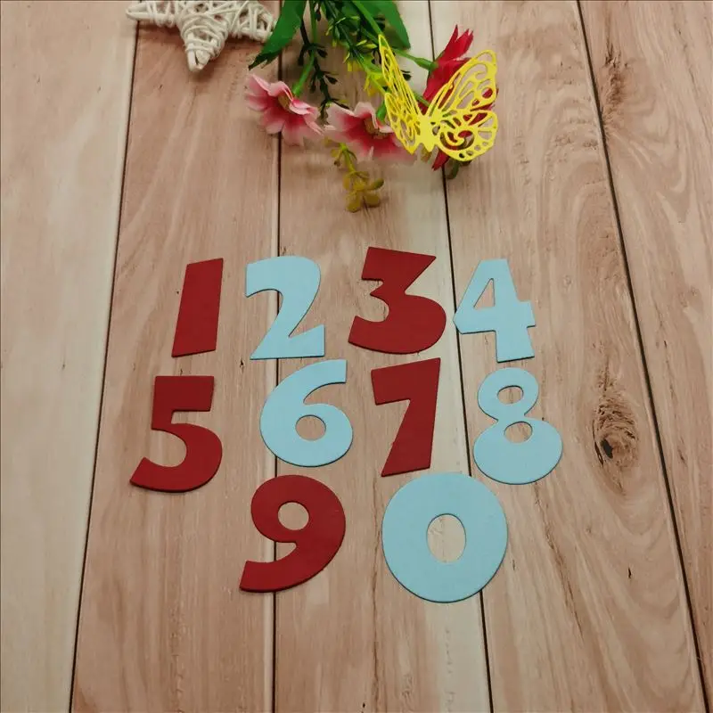 Металлические Вырубные штампы с большими цифрами для рукоделия скрапбукинга