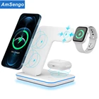Беспроводное зарядное устройство Qi 3 в 1, 15 Вт, подставка для iPhone 12 11 XS XR X 8 AirPods Pro, зарядная док-станция для Apple Watch iWatch 6 5 4 3 2