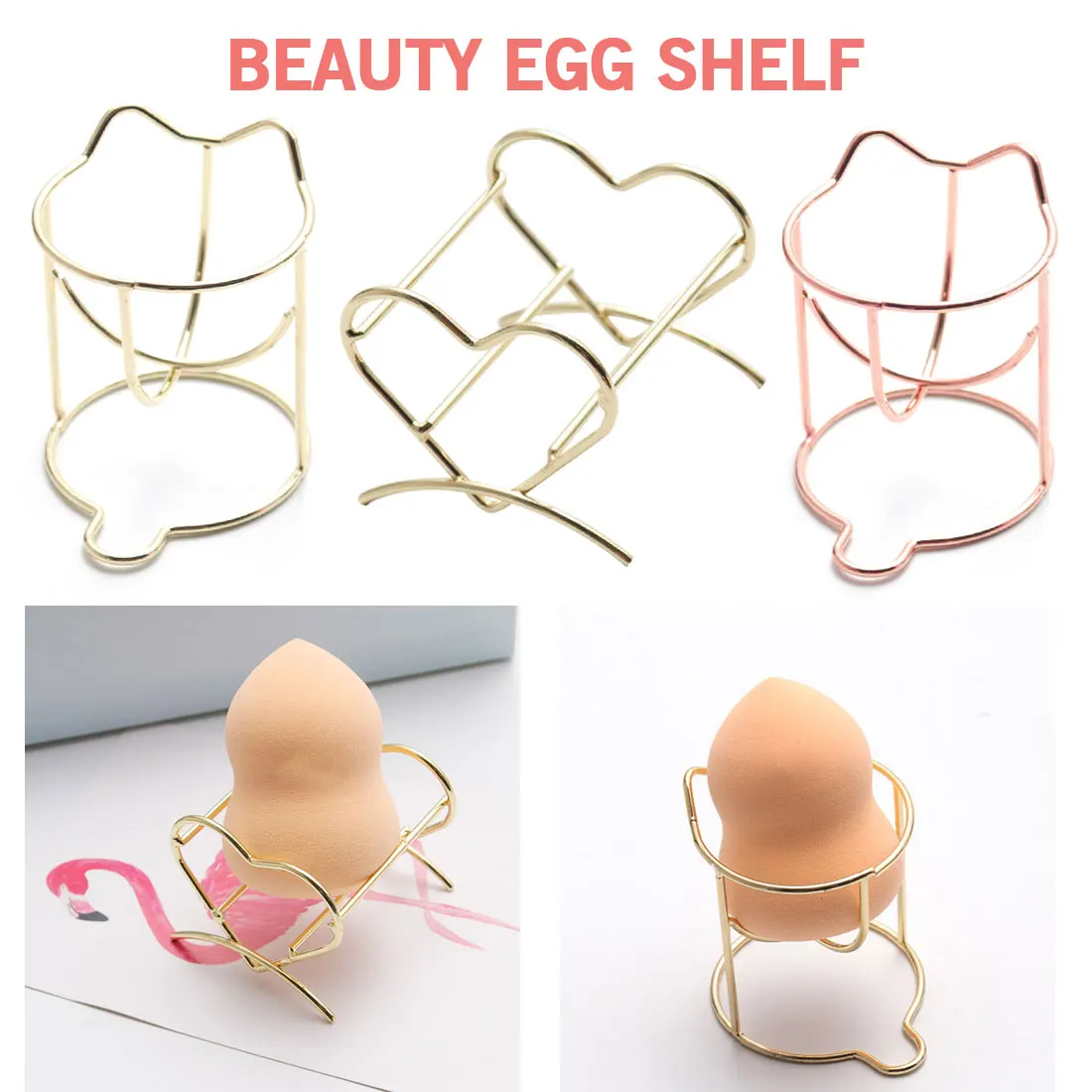

Make Up Puff Shelf Puff Storage Rack Sponge Drying Stand Holder Drying Rack Makeup Egg Bracket Puff Bracket Metal Drying Bracket