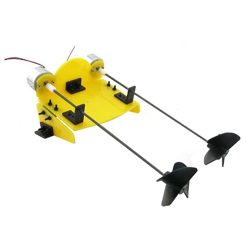 Игрушка ручной работы DIY лодка комплект Электрический двухмоторный пропеллер с