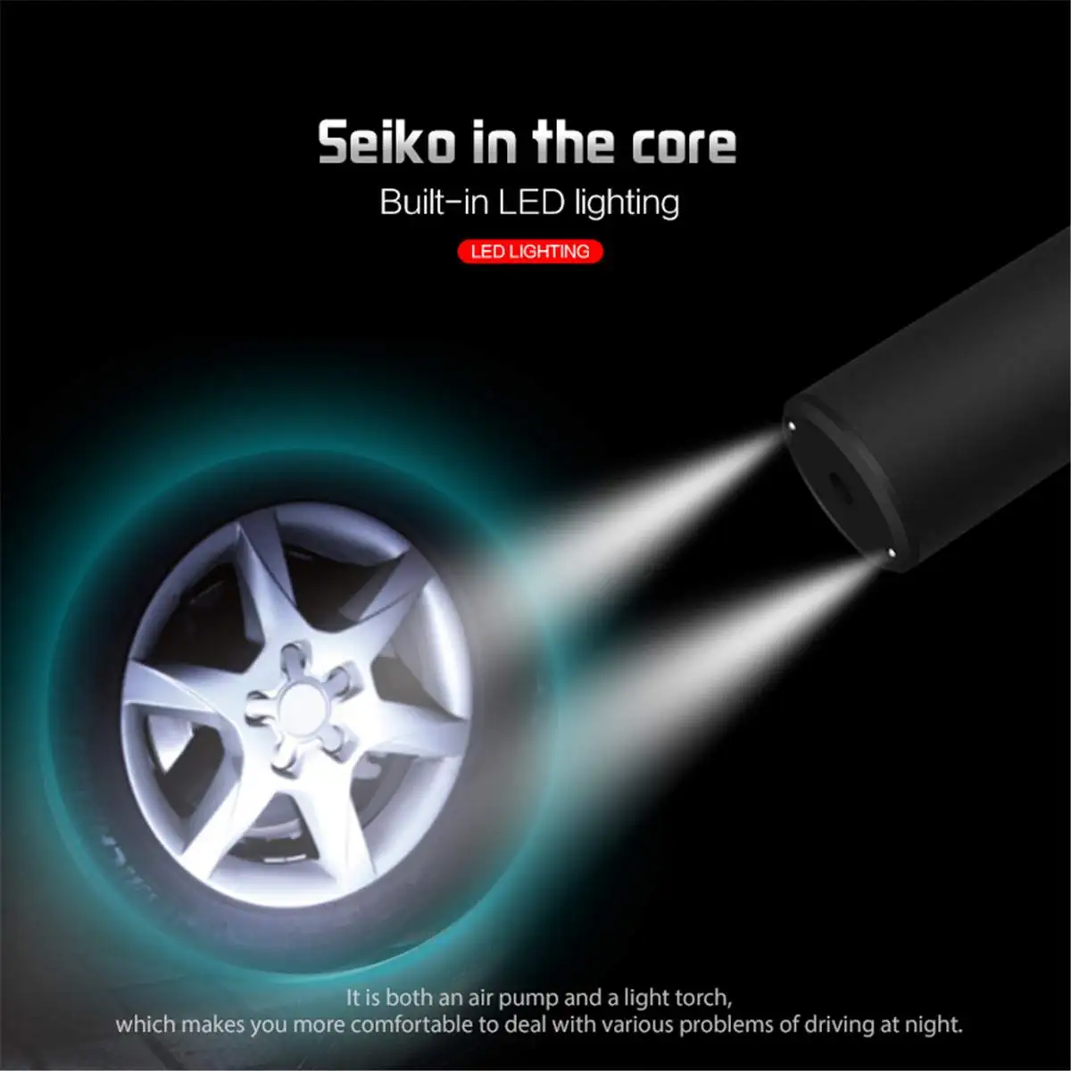 

12V Car Compressor Inflatable Pump Portable Mini Car Air Pump Electric Tire Inflator LCD Digital Rechargeable For Auto Emergency