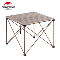 naturehike factory sell outdoor folding table aluminum alloy structure portable camping table furniture foldable picnic table