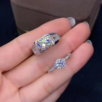 meibapj new arrival 12 carats d color moissanite diamond fashion lovers ring 925 sterling silver fine wedding jewelry