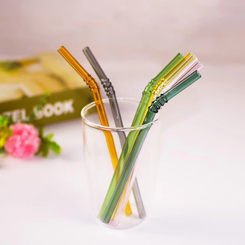 1 шт. Многоразовые цветные термостойкие соломинки простые косой рот сок напиток