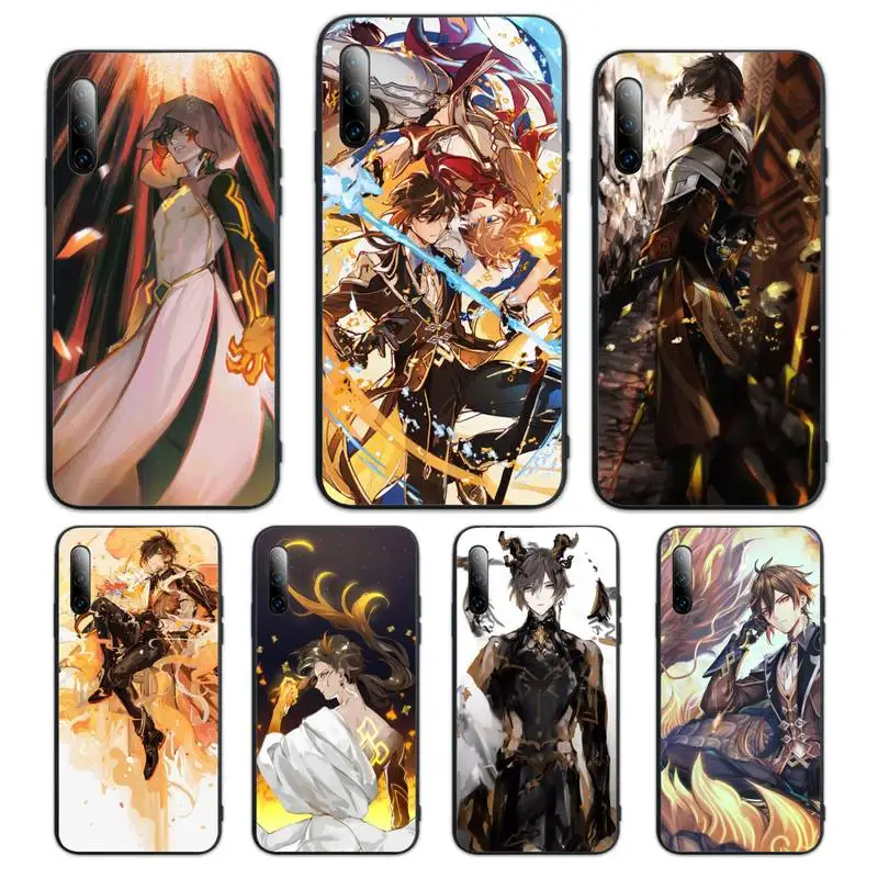 

Zhongli Genshin Impact Phone Case For Samsung S Note20 10 2020 S5 21 30 ultra plus A81 Cover Fundas Coque