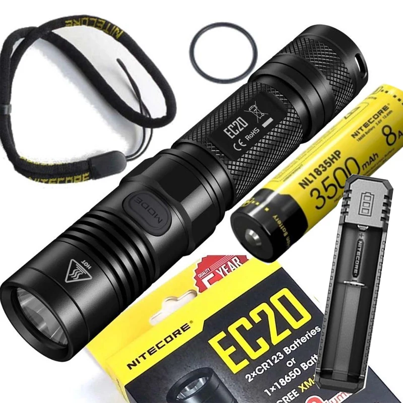 NITECORE EC20 флэш светильник CREE XM L2 T6 светодиодный максимум 960 люмен дальность луча 222
