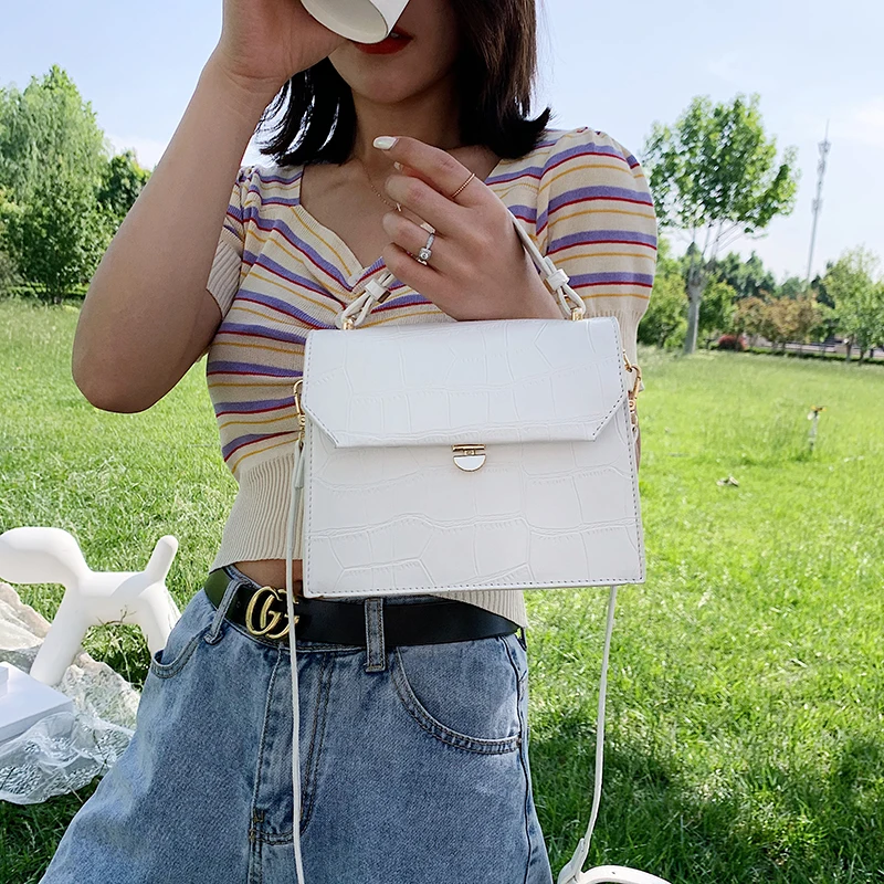 AXUKES маленькие сумки через плечо из искусственной кожи с каменным узором для