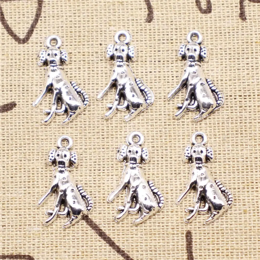 

Подвески для щенков, предметы одежды, цвет под старину, серебро, 20 шт., 22x12 мм