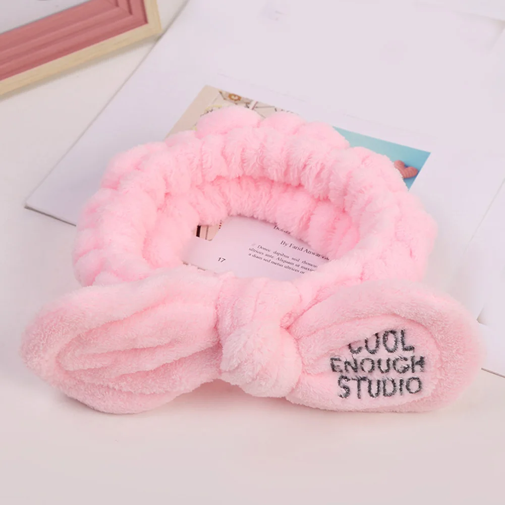 

Coral Fleece Headbands Rabbit Ears Makeup Velvet Elastic Warm Hair Accessories Cute Headband Letter Soft Headwear Hairbands New