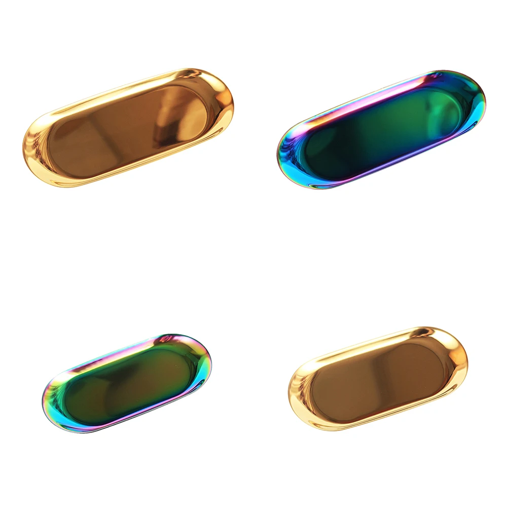 Скандинавский металлический лоток для хранения пластина розового золота