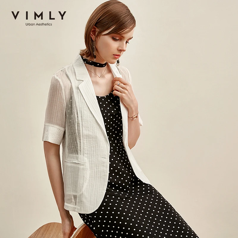 Vimly 2020 летние женские платья на бретельках Vogue Dot v образный вырез приталенное