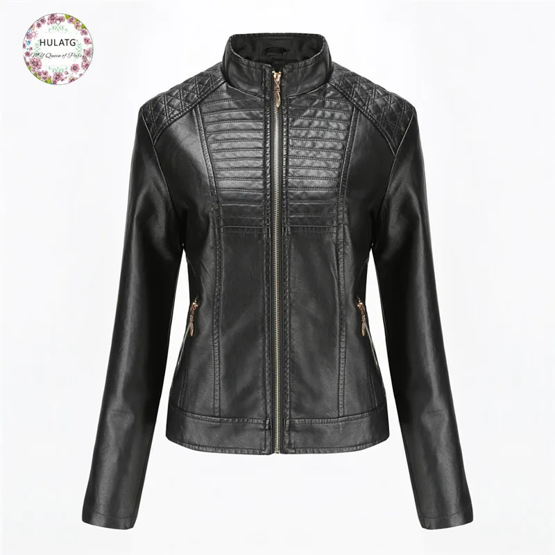 Модная черная куртка женская одежда из искусственной кожи женское пальто Топы с