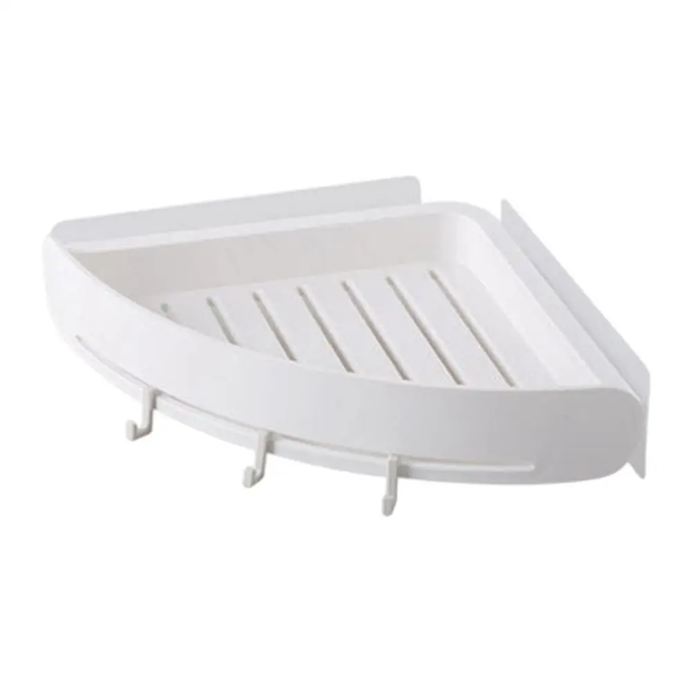 

Клейкие треугольные корзины настенное крепление для ванной комнаты с 3 крючками без сверления для туалета, спальни, кухни