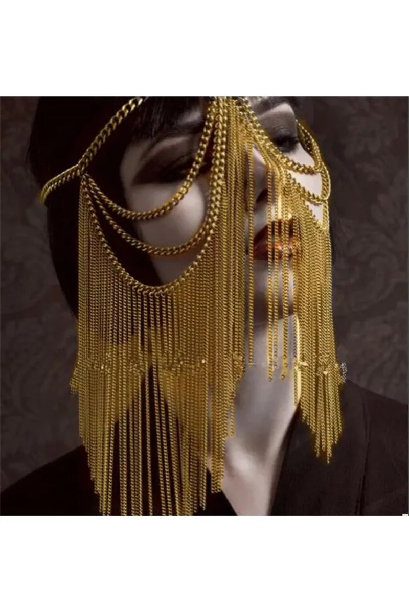 

Egyptian Mask Show Female Mask Steampunk Accessories Overwatch Cosplay Rave Festival Outfit Mascaras Toda La Cara Sexies 2020