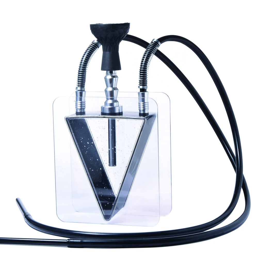 Акриловый кальян с двойной трубкой силиконовая чаша шланг пружина уголь