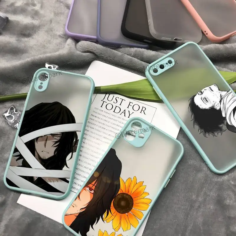

My Hero Academia Aizawa Shouta Phone Case For IPhone 8 7 Plus X Xr Xs 12 11 Pro Max Sky Blue Matte Translucent Cover
