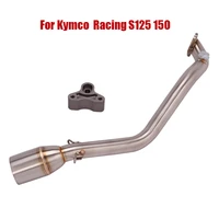 for kymco racing s125 150 motorcycle front mid link pipe 51mm escape slip on exhaust pipe connecting section tube