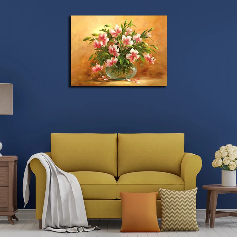 Плакат с желтыми цветами Картина на холсте принтом настенная живопись для