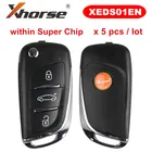 Xhorse XEDS01EN DS Style Super Remote Wireless key поставляется в комплекте с XT27 XT27A66 VVDI Super Chip для VVDI2 VVDI Key Tool 5 шт.лот