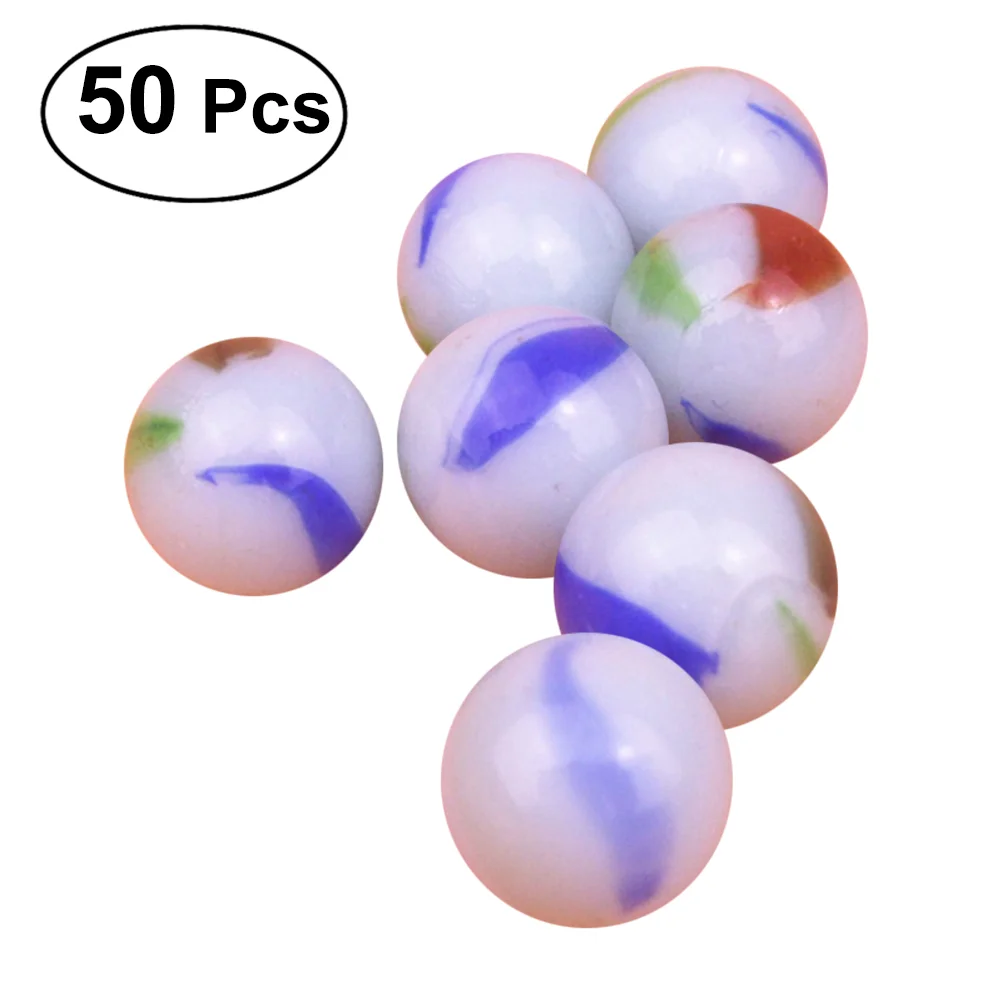 50 шт. 16 мм белые стеклянные мраморные шарики кремовая консоль игровой пинбол