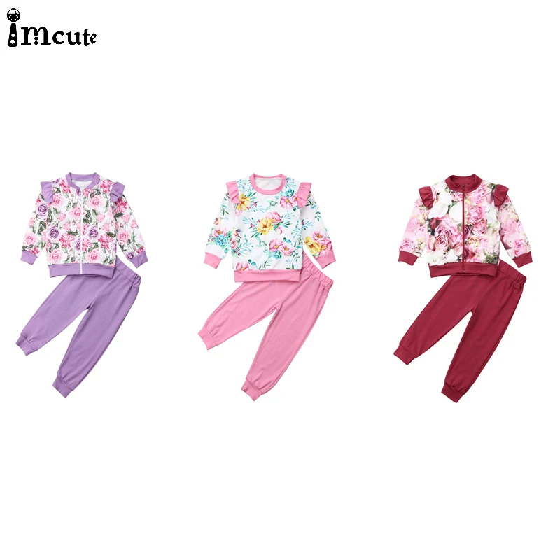 Одежда для новорожденных девочек пальто с длинными рукавами и цветочным принтом