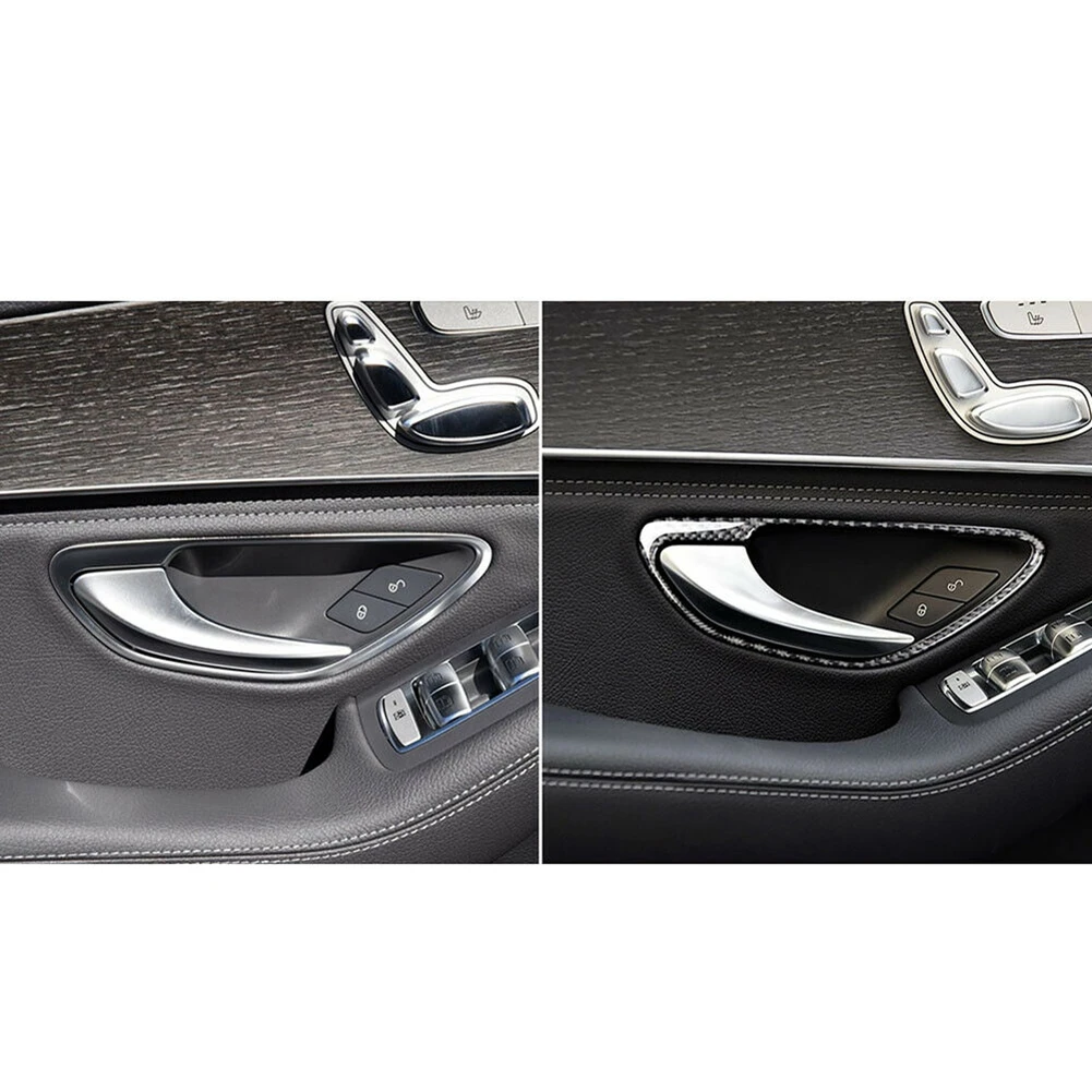 Ручки рамка наклейки углеродного волокна автомобиля внутренняя отделка двери