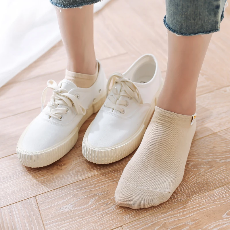 Носки Женские однотонные милые повседневные универсальные классические