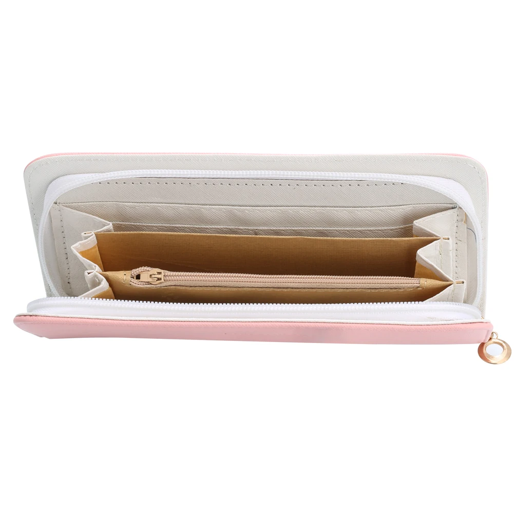 Женские Длинные кошельки из искусственной кожи с красочным принтом животных