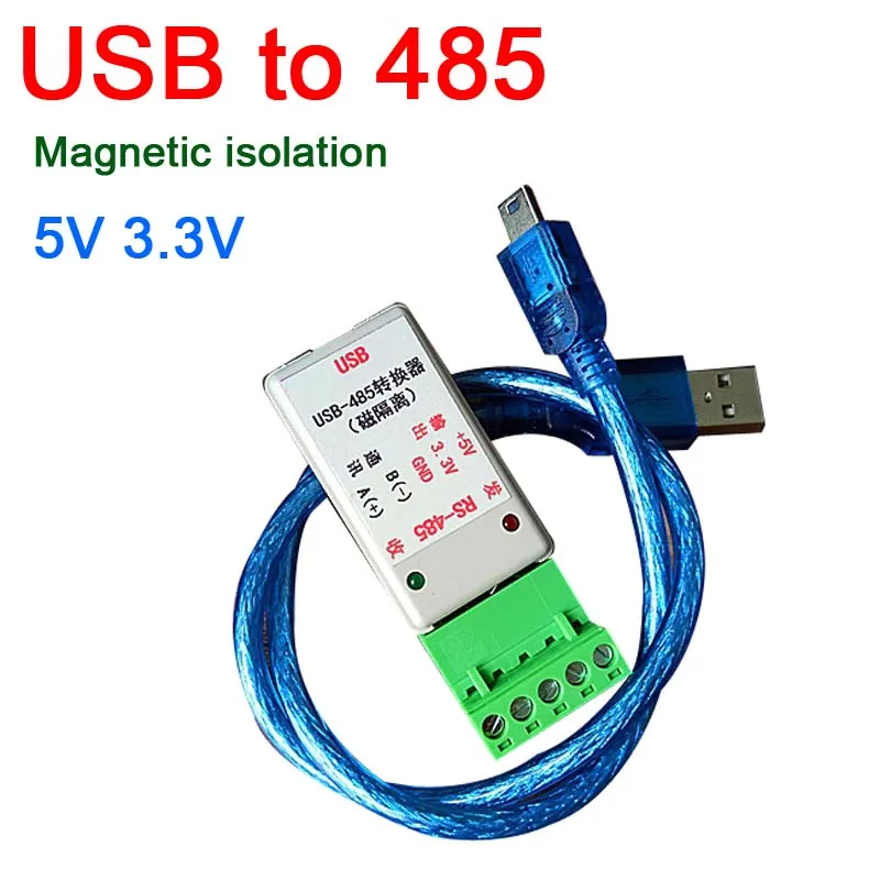 

magnetic isolation USB to RS485 Converter Adapter ch340T Chip USB/485 conversion LED Indicator surge protection 5V 3.3V dc